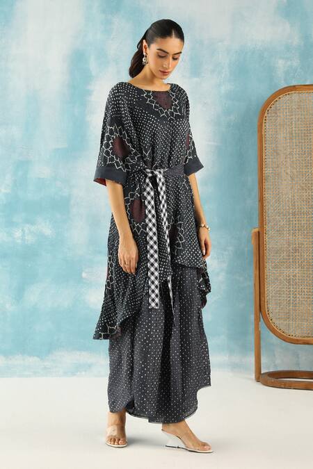 Buy Twenty Nine Grey Silk Embroidery Bandhani Pattern Palazzo Online at Aza Fashions Buy_Twenty Nine_Grey Silk Embroidery Bandhani Pattern Palazzo _Online_at_Aza_Fashions