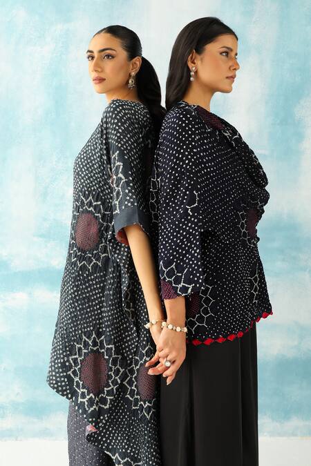 Buy Twenty Nine Grey Silk Embroidery Bandhani Pattern Palazzo Buy_Twenty Nine_Grey Silk Embroidery Bandhani Pattern Palazzo