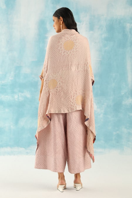 Shop_Twenty Nine_Pink Gabardine Gajji Silk Palazzo _at_Aza_Fashions