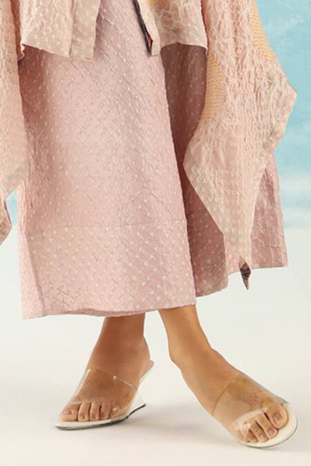 Shop_Twenty Nine_Pink Gabardine Gajji Silk Palazzo _Online_at_Aza_Fashions