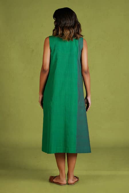 Mantra Symphony Colorblocked Checkered Dress 