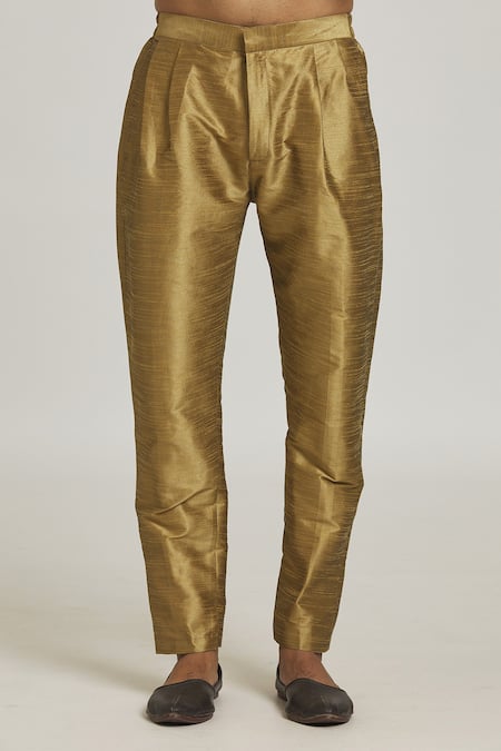 Arihant Rai Sinha Green Brocade, Silk Embroidery Floral Spring Woven Sherwani With Pant at Aza Fashions Arihant Rai Sinha_Green Brocade, Silk Embroidery Floral Spring Woven Sherwani With Pant_at_Aza_Fashions