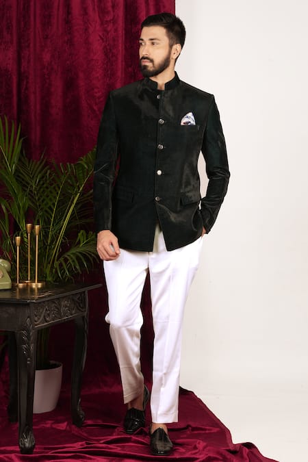 Sven suits Velvet Plain Jodhpuri With Pant 