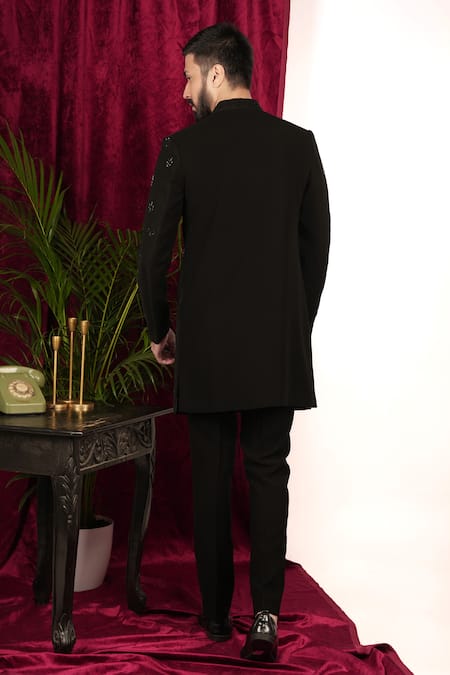 Sven Suits Geometric Embellished Sherwani With Pant 