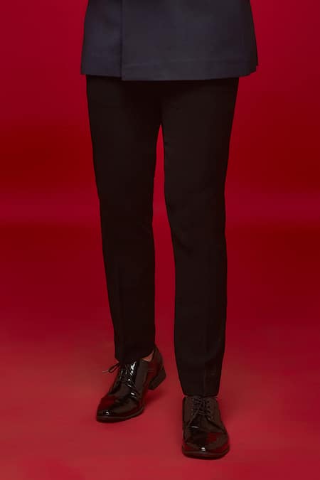 Buy_Sven Suits_Blue Satin Plain Tuxedo Set With Quilted Shirt _Online_at_Aza_Fashions