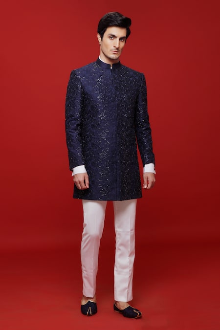 Sven suits Floral Pattern Embellished Sherwani Set 