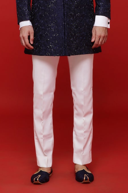 Buy Sven Suits Blue Silk Embroidery, Beads Floral Pattern Embellished Sherwani Set Online at Aza Fashions Buy_Sven Suits_Blue Silk Embroidery, Beads Floral Pattern Embellished Sherwani Set _Online_at_Aza_Fashions