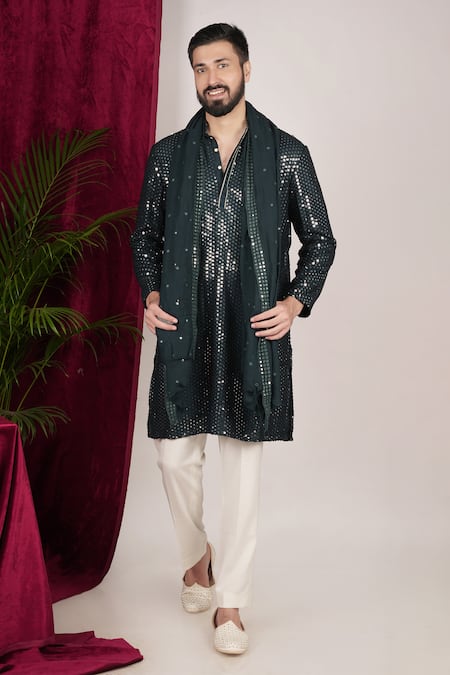 Sven suits Mirror Embroidered Kurta Set 