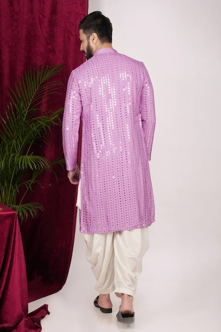 Sven Suits Mirror Embroidered Kurta & Patiala Pant Set 