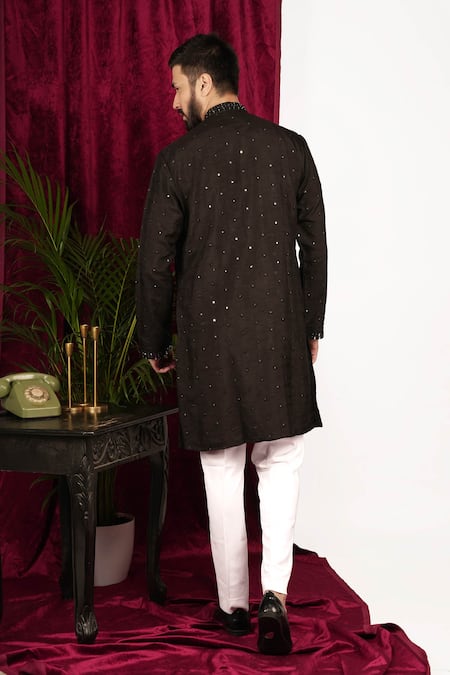 Sven Suits Geometric Hand Embroidered Kurta Set 