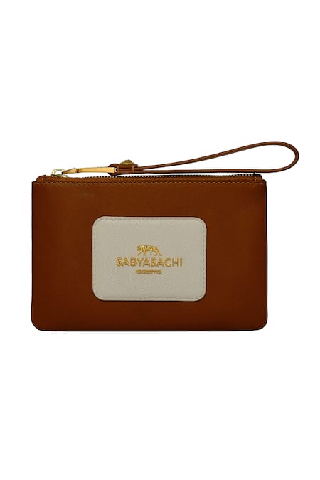 Sabyasachi Tiger Tan Embellished Sabya Wristlet 