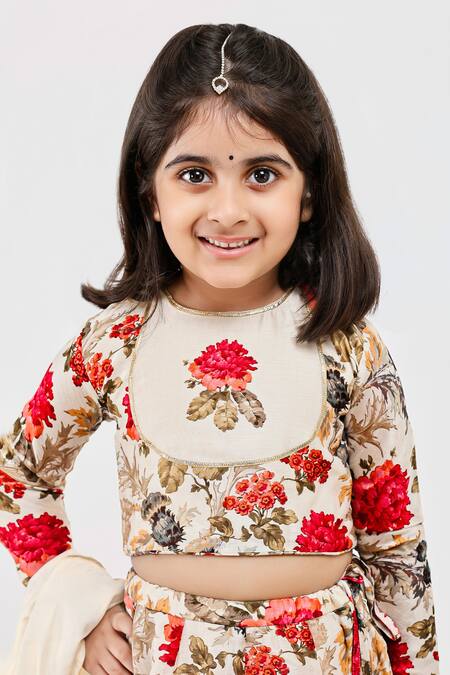 Buy Mamma Plz Ivory Handloom Cotton, Voile, Chanderi Embroidery Floral Print Lehenga Set Online at Aza Fashions Buy_Mamma Plz_Ivory Handloom Cotton, Voile, Chanderi Embroidery Floral Print Lehenga Set _Online_at_Aza_Fashions