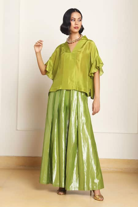 Kanelle Bumi Drop Shoulder Top With Flared Pant 