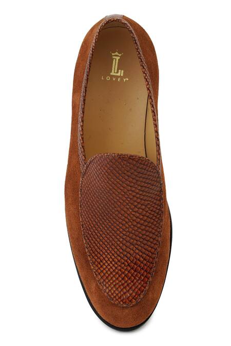 Lovey Brown Harley Croc Skin Textured Shoes at Aza Fashions Lovey_Brown Harley Croc Skin Textured Shoes _at_Aza_Fashions