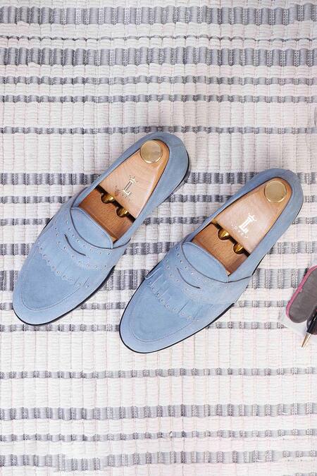 Lovey_Blue Oliver Fringed Strap Shoes _Online_at_Aza_Fashions