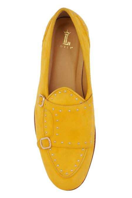 Shop_Lovey_Yellow Jack Stud Embellished Monk Strap Slip On Shoes 