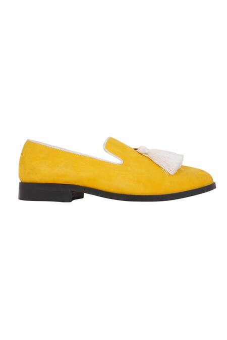 Buy Lovey Yellow Henry Tassel Duet Embellished Shoes Buy_Lovey_Yellow Henry Tassel Duet Embellished Shoes