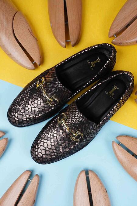 Shop_Lovey_Brown Oscar Crocodile Skin Design Shoes _Online_at_Aza_Fashions