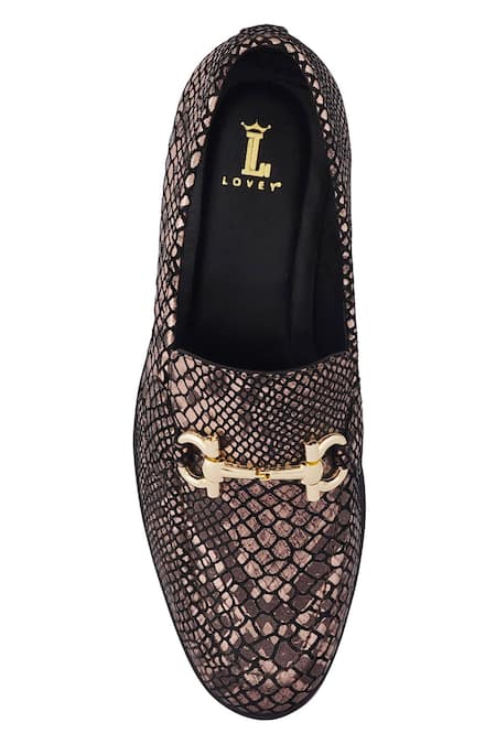 Shop_Lovey_Brown Oscar Crocodile Skin Design Shoes 