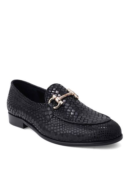 Lovey_Brown Shane Textured Pattern Shoes _Online_at_Aza_Fashions