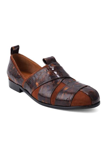Lovey Brown Martin Leather Shoes Online at Aza Fashions Lovey_Brown Martin Leather Shoes _Online_at_Aza_Fashions