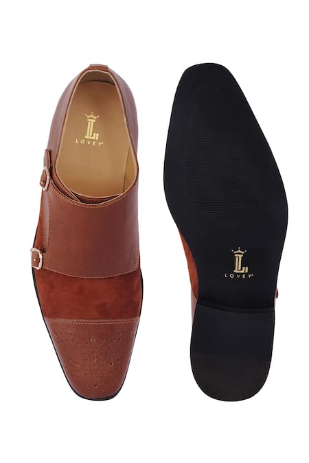 Buy_Lovey_Brown Thomas Leather Monk Straps 