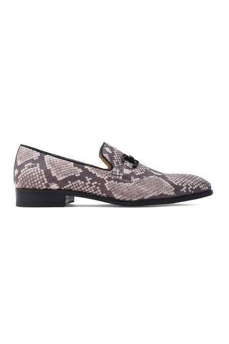Buy_Lovey_Grey Glen Textured Slip On Shoes _Online_at_Aza_Fashions