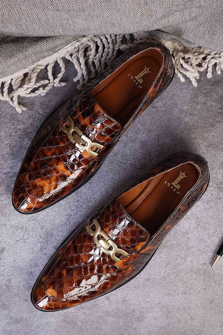 LOVEY Morgan Textured Pattern Slip On Shoes 