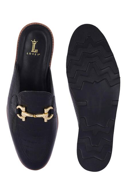 Buy_Lovey_Black Daniel Textured Pattern Mules 