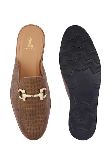 Buy_Lovey_Green Daniel Textured Pattern Mules 
