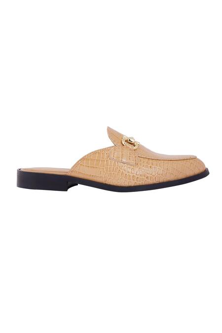 Buy_Lovey_Beige Daniel Textured Mules _Online_at_Aza_Fashions