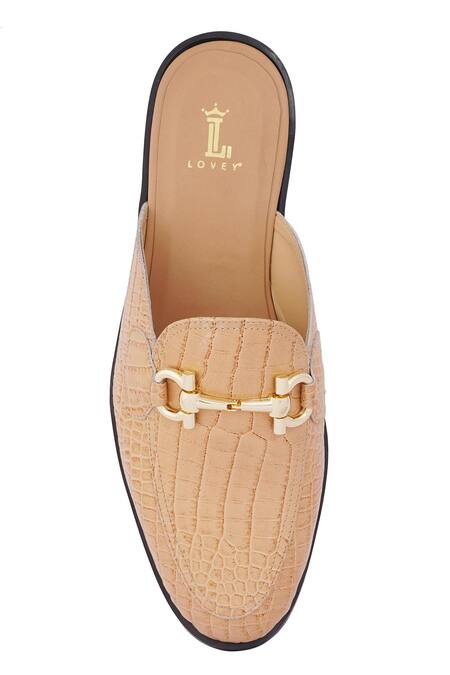 Shop_Lovey_Beige Daniel Textured Mules _Online_at_Aza_Fashions
