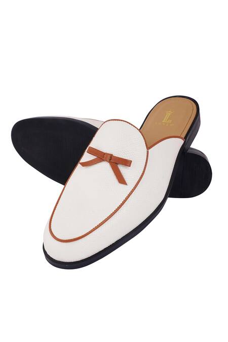 Shop Lovey Off White Daniel Leather Mules Shop_Lovey_Off White Daniel Leather Mules