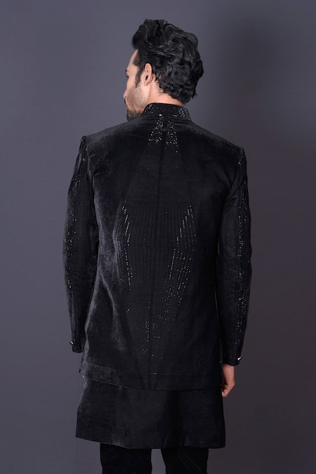 Archana Kochhar Hand Embroidered Jacket & Sherwani Set