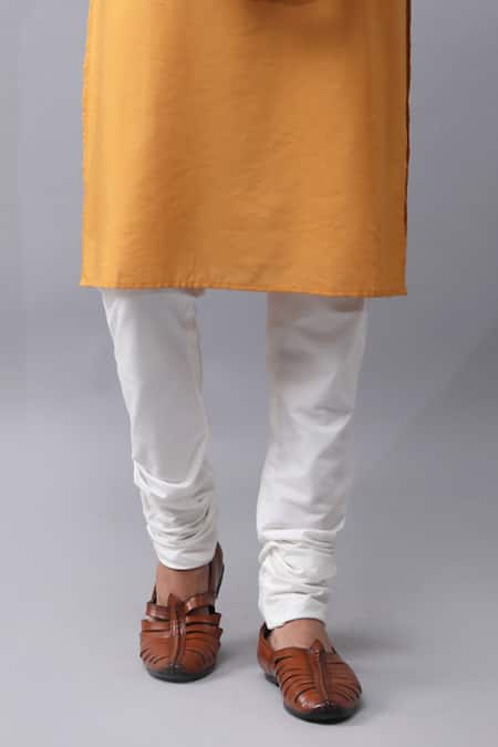 Manish Nagdeo Yellow Silk, Cotton Embroidery Mustard Bundi Kurta Set Online at Aza Fashions Manish Nagdeo_Yellow Silk, Cotton Embroidery Mustard Bundi Kurta Set _Online_at_Aza_Fashions