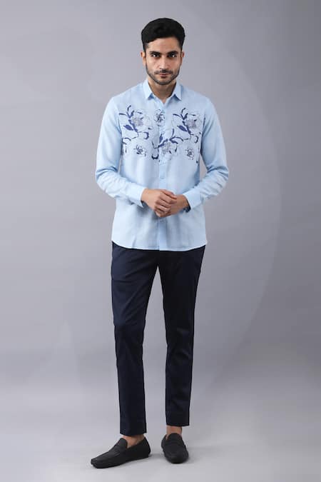 Manish Nagdeo Floral Print Shirt 