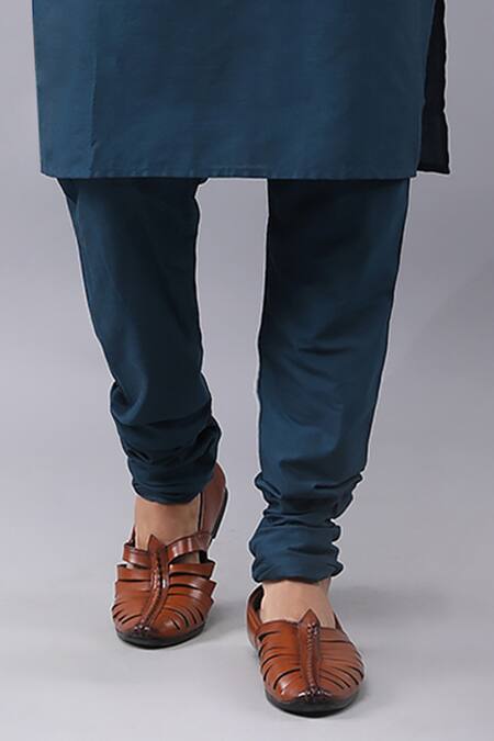 Manish Nagdeo Blue Cotton, Silk Embroidery Floral Print Bundi Kurta Set Online at Aza Fashions Manish Nagdeo_Blue Cotton, Silk Embroidery Floral Print Bundi Kurta Set_Online_at_Aza_Fashions