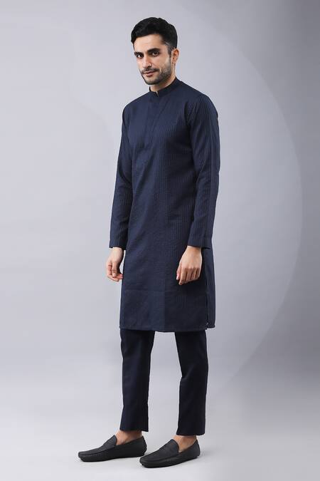 Buy Manish Nagdeo Blue Silk Embroidery Dori Bundi Kurta Set Online at Aza Fashions Buy_Manish Nagdeo_Blue Silk Embroidery Dori Bundi Kurta Set _Online_at_Aza_Fashions