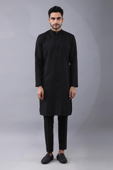 Buy Manish Nagdeo Black Silk Diamonds Dori Work Bundi Kurta Set Online at Aza Fashions Buy_Manish Nagdeo_Black Silk Diamonds Dori Work Bundi Kurta Set _Online_at_Aza_Fashions