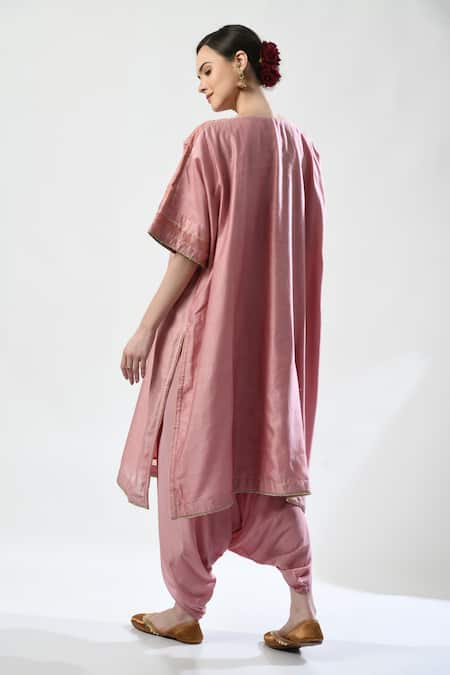 5cross Ajit Kumar Dori Embroidered Kaftan Dhoti Pant Set 