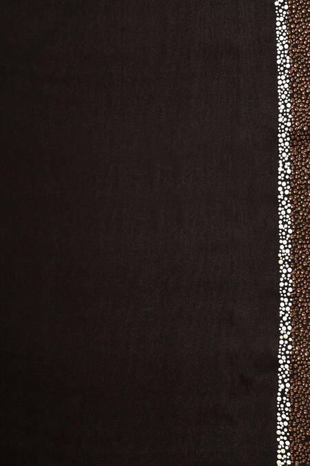 Shop_Two Sisters By Gyans_Black Georgette Sequins Swarovski Embellished Saree With Unstitched Blouse Piece _Online_at_Aza_Fashions