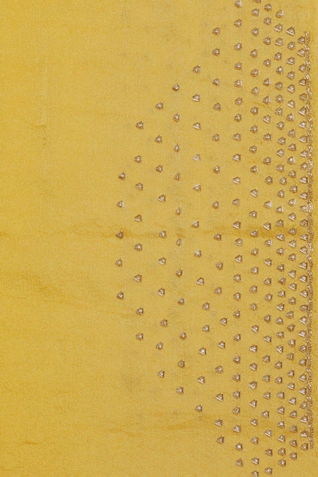 Shop_Two Sisters By Gyans_Green Georgette, Tissue Cut Ombre Embroidered Saree With Unstitched Blouse Piece _Online_at_Aza_Fashions