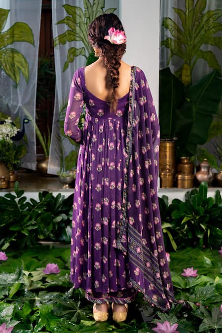 Baise Gaba Jinal Floral Butti Print Anarkali Set 