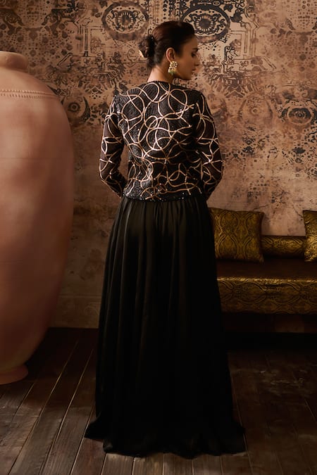 Masumi Mewawalla Hand Embroidered Jacket Palazzo Set 