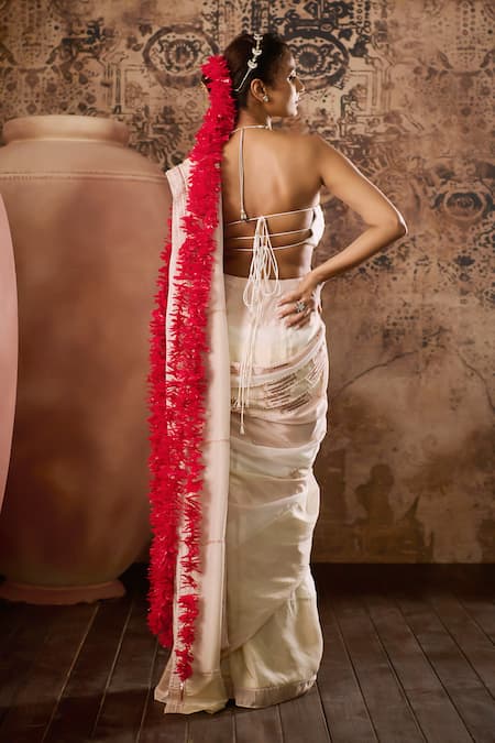 Masumi Mewawalla Pre-Draped Hand Embroidered Saree With Blouse 