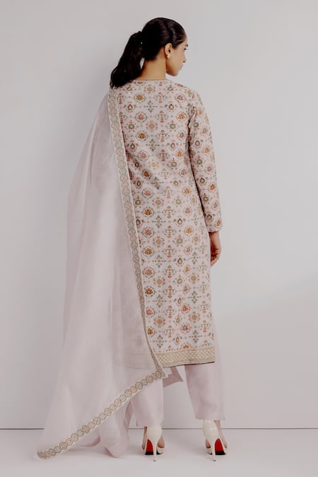 Taisha Damini Mughal Jaal Embroidered Kurta & Pant Set 