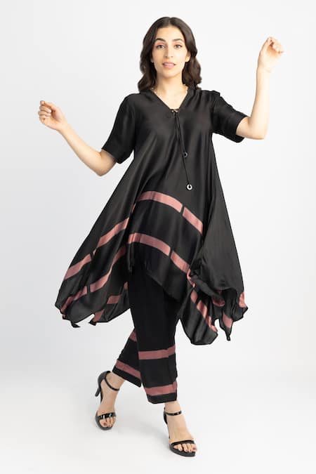 Myst Designs Asymmetric Tie-Dye Tunic With Pant 