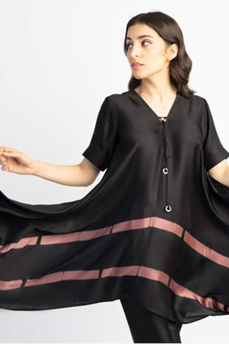 Myst Designs Asymmetric Tie-Dye Tunic With Pant 