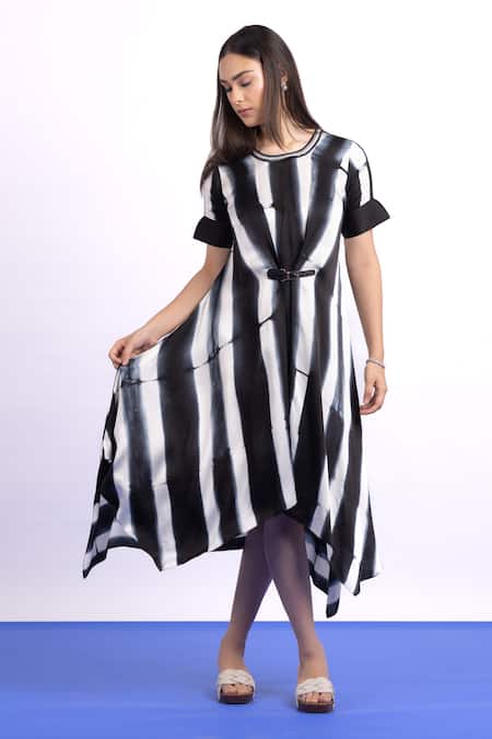 Myst Designs Tie-Dye Asymmetric Dress 