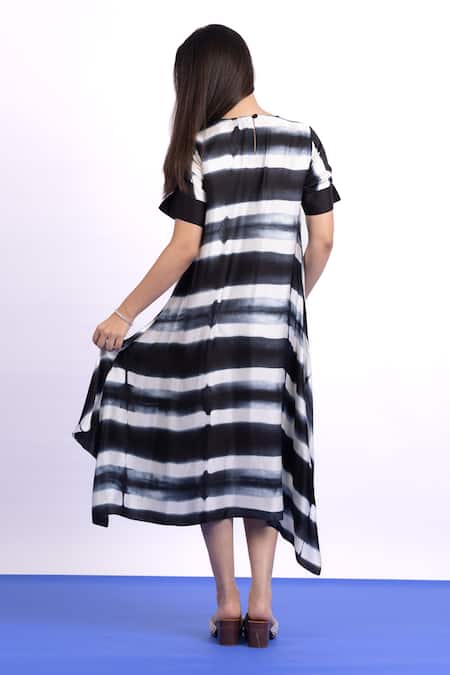 Myst Designs Tie-Dye Asymmetric Dress 